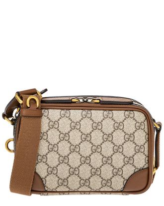 Gucci Gg Emblem Embossed Dual Compartment Mini Bag