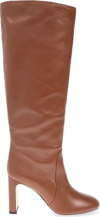 Stuart Weitzman Hoge Hak Laarzen - Dames - Laarzen met Hak - Bruin - 36 1/2 EU - Leer - Schoenen