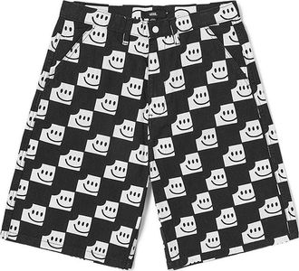 Vans Run Smiley Checkerboard Shorts Black White VN000EVTCAF