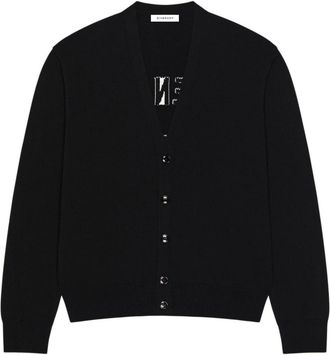 Givenchy Couture Seam Cardigan - Heren - Vesten - Zwart - L - Katoen - Truien & Vesten