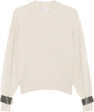 Brunello Cucinelli Maglione con polsini a coste - Toni neutri