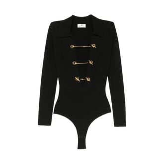 Elisabetta Franchi Mujer, Camisetas, Negro, Talla: L