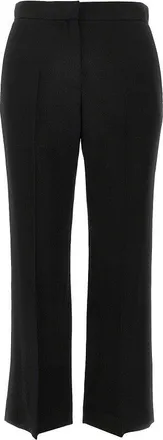 Msgm Canvas cropped straight leg pants Woman 40
