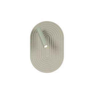 Lucide L&aacute;mpara de pared de madera con 1 led integrado, verde