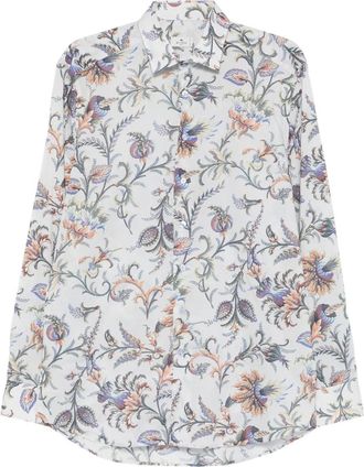 Etro Overhemd met bloemenprint - Blauw