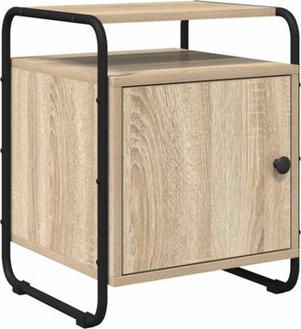 vidaXL Mesa De Noche Roble Sonoma Madera De Ingenier&iacute;a Vidaxl