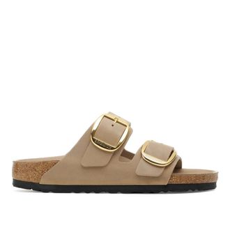 Birkenstock Sliders, female, Brown, Size: 10 US Arizona Big Buckle