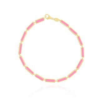 The Lovery Bubblegum Pink Bar Bracelet