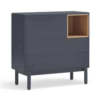 Teulat C&oacute;moda 4 cajones gris antracita