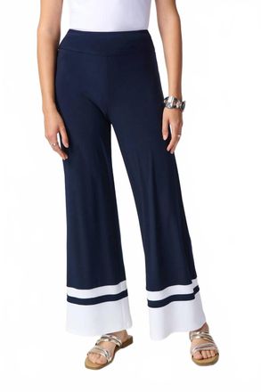Joseph Ribkoff Pull On Pant In Navy/white