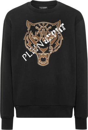 Plein Sport Heren, Sweatshirts & Hoodies, Zwart, Maat: 4XL Katoen