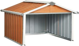 vidaXL Cobertizo para cortacésped acero galvanizado marrón 92x97x63 cm Vidaxl