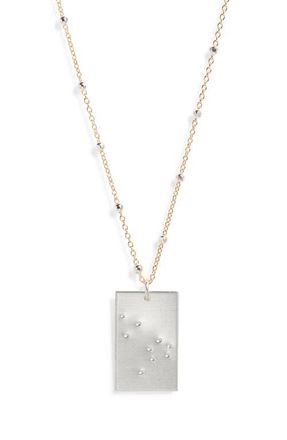 Set & Stones Zodiac Constellation Pendant Necklace in Silver - Leo at Nordstrom, Size 20 In
