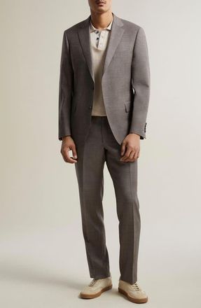 Samuelsohn Tan Wool Sharkskin Suit at Nordstrom, Size 40