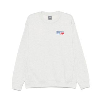 New Balance Sweatshirts, male, Gray, Size: M Sweater