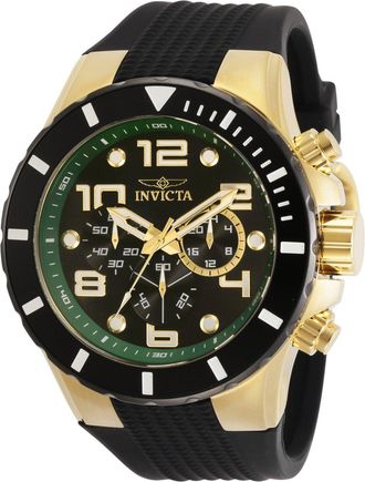 Invicta Pro Diver 30777 Herenhorloge - Quartz Uurwerk - Roestvrij Staal met Zwarte Wijzerplaat - 50 mm