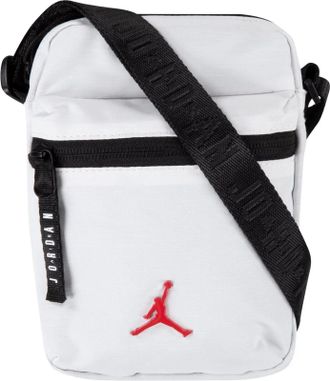 Nike Nike Jordan Airborne Festival Bag - Unisex Crossbody with Zipper Compartments, Adjustable Strap & Compact Everyday Storage, White | Red, S