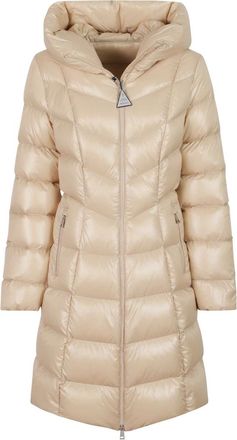 Moncler Chaqueta de plum&oacute;n de largo medio con capucha Marusse - Coats - Mujer - Beige - XS