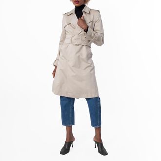 Burberry Mid-Length Belted Trench Coat, Brand Size 12 ( US Size 10 )