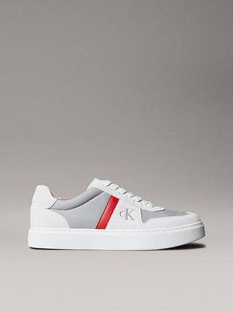 Calvin Klein Leather Signature Logo Trainers