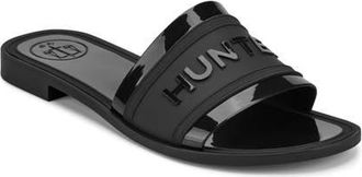 Hunter Marina Slide Sandal in Black 001 at Nordstrom, Size 11