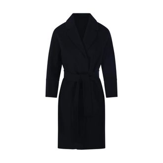 Max Mara Arona Coat - female - Max Mara - Belted Coats - Blue - 2XS - Coats