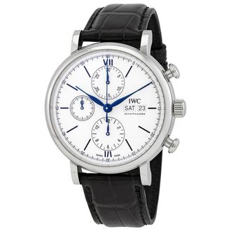 IWC Pre-owned IWC Portofino Chronograph Automatic Silver Dial Mens Watch IW391024
