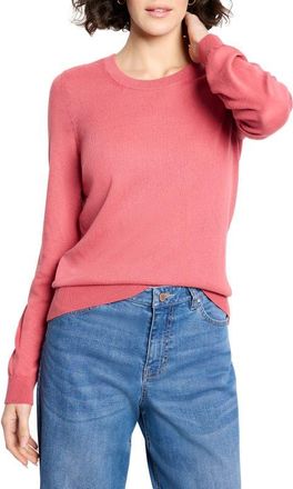 Nic+Zoe Pure Cotton Crewneck Sweater in Cranberry at Nordstrom, Size Xx-Large