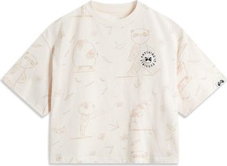 Li-Ning (WMNS) Li-Ning Panda Graphic Oversized T-shirt Beige AHSUC06-1