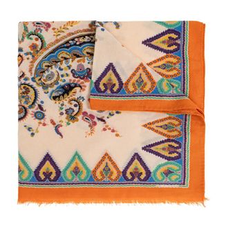 Etro Accessoires, Dames, Veelkleurig, ONE Size, Katoen, Jacquard sjaal van katoenmix