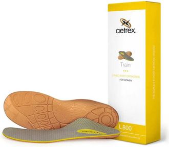 Aetrex Womens Train Orthotics Insole In Yellow