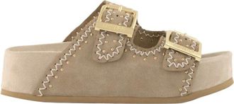 Colors Of California Schoenen, Dames, Beige, 40 EU, Leer, Platform Sandaal