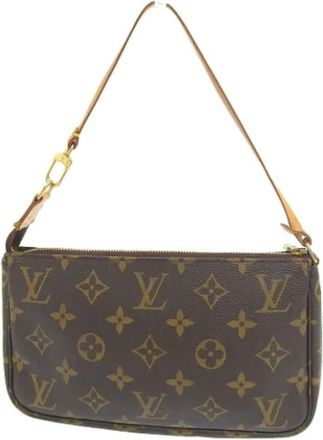 Louis Vuitton Pre-owned Handbags, female, Brown, Size: ONE SIZE Pre-owned Canvas clutches