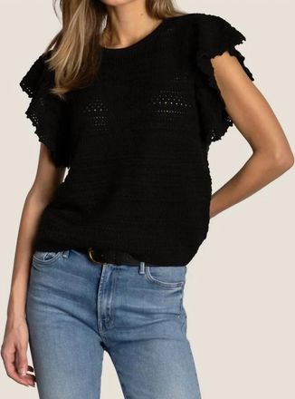 Dylan Chloe Crochet Top In Black
