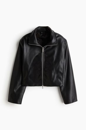 H&M Jacke mit Coating - Schwarz