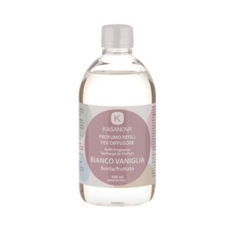 KASANOVA Ricarica Bianco Vaniglia da 500 ml, per diffusore per ambienti Design Luca Trazzi
