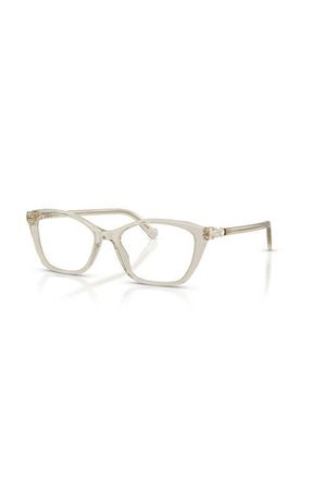 Swarovski 54mm Rectangle optical glasses in Beige at Nordstrom