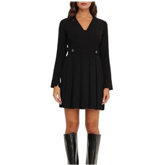 Twinset Short pleated crêpe dress with buttons