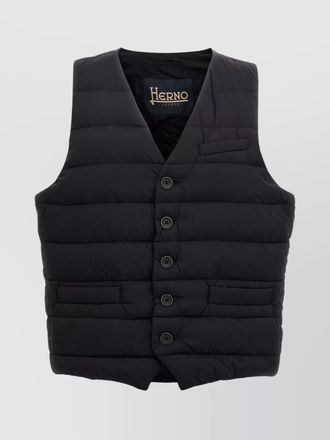Herno quilted sleeveless vest pockets