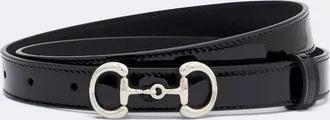 Gucci Horsebit patent leather belt