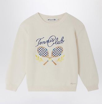BONPOINT Écru Elvir sweater in cotton and cashmere
