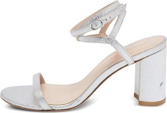 Stuart Weitzman Sandali in pelle con tacco Pre-owned 85mm - Grigio