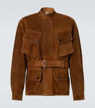 Dunhill Belted suede field jacket