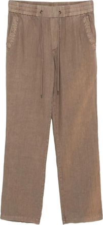 James Perse Linnen straight broek - Bruin