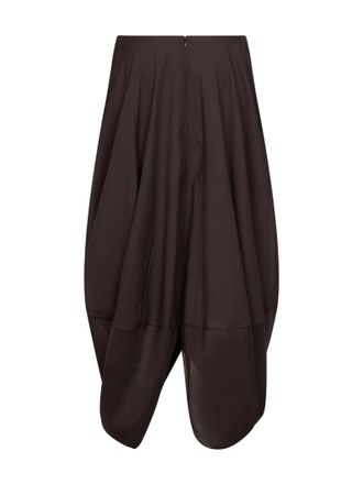 Toteme Asymmetric Cocoon Drape Skirt - Brown