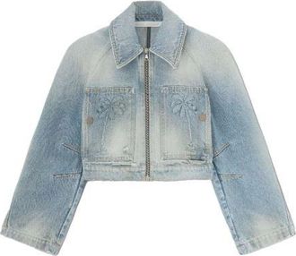 Palm Angels Light Blue Light Blue Paris Denim Jacket