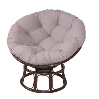 OEM Coj&iacute;n Redondo De Algod&oacute;n Perlado, 60x60 Cm, Gris, Para Silla De Jard&iacute;n, Columpio O Hamaca