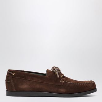 Vinny&rsquo;s Brown Boat Shoe In Suede
