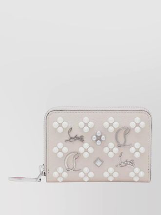 Christian Louboutin panettone coin purse grained calfskin studs