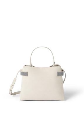 Brunello Cucinelli Suede Top-Handle Essence bag in Ivory at Nordstrom
